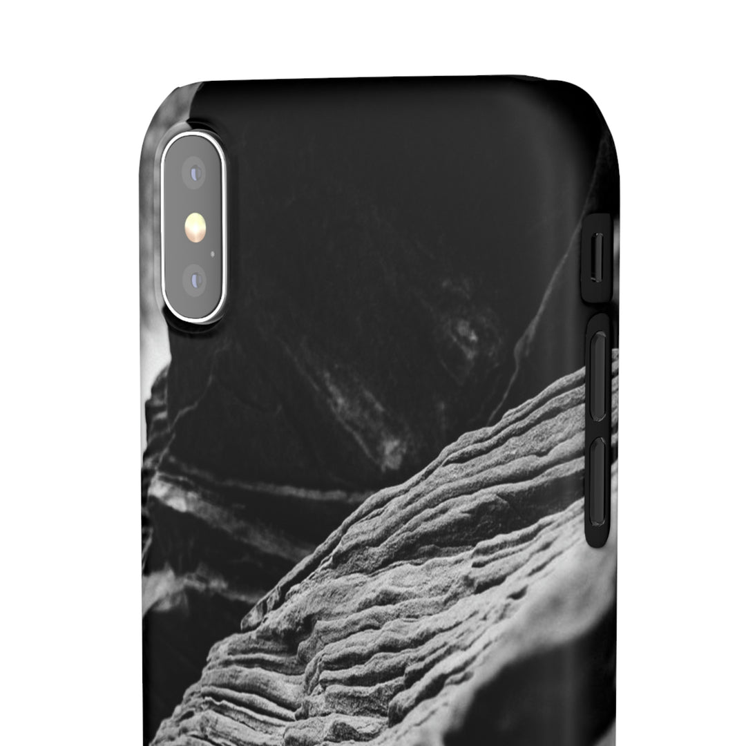 Layers of Rock in Black and White - Phone Case