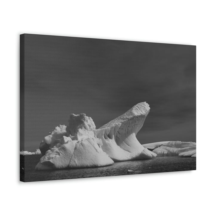 The Angles of an Iceberg in Black and White - Canvas