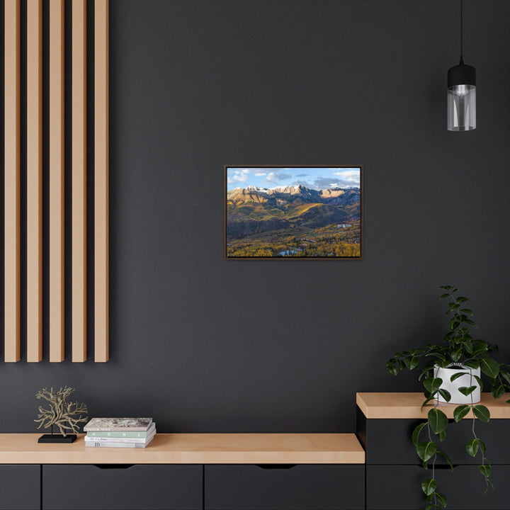 Glowing Mountainside - Canvas with Frame