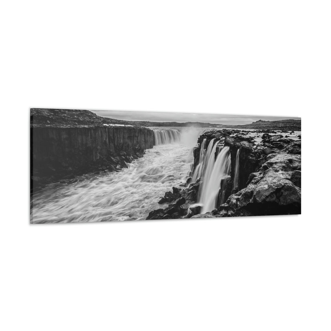 Selfoss in Black and White - Canvas