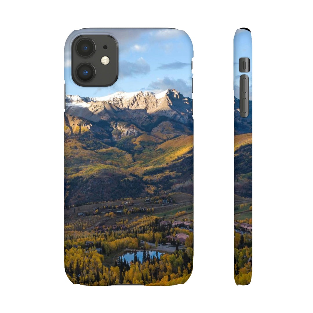 Glowing Mountainside - Phone Case