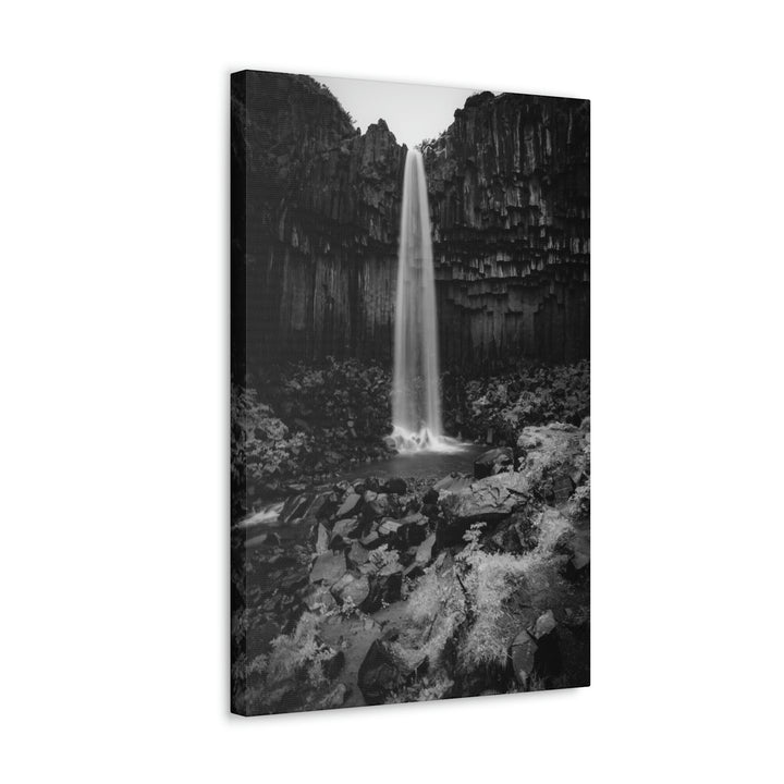 Svartifoss in Black and White - Canvas