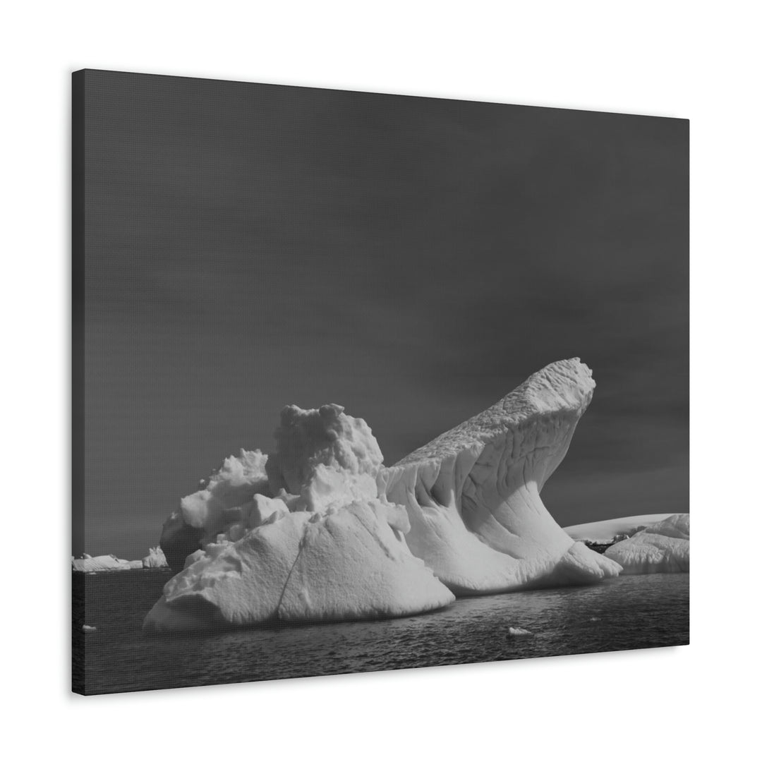 The Angles of an Iceberg in Black and White - Canvas