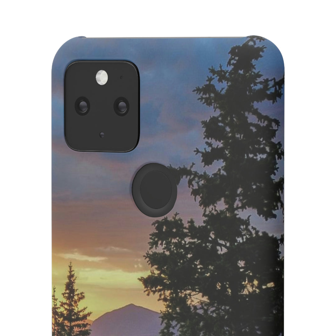 Rainy Sunset Through the Trees - Phone Case