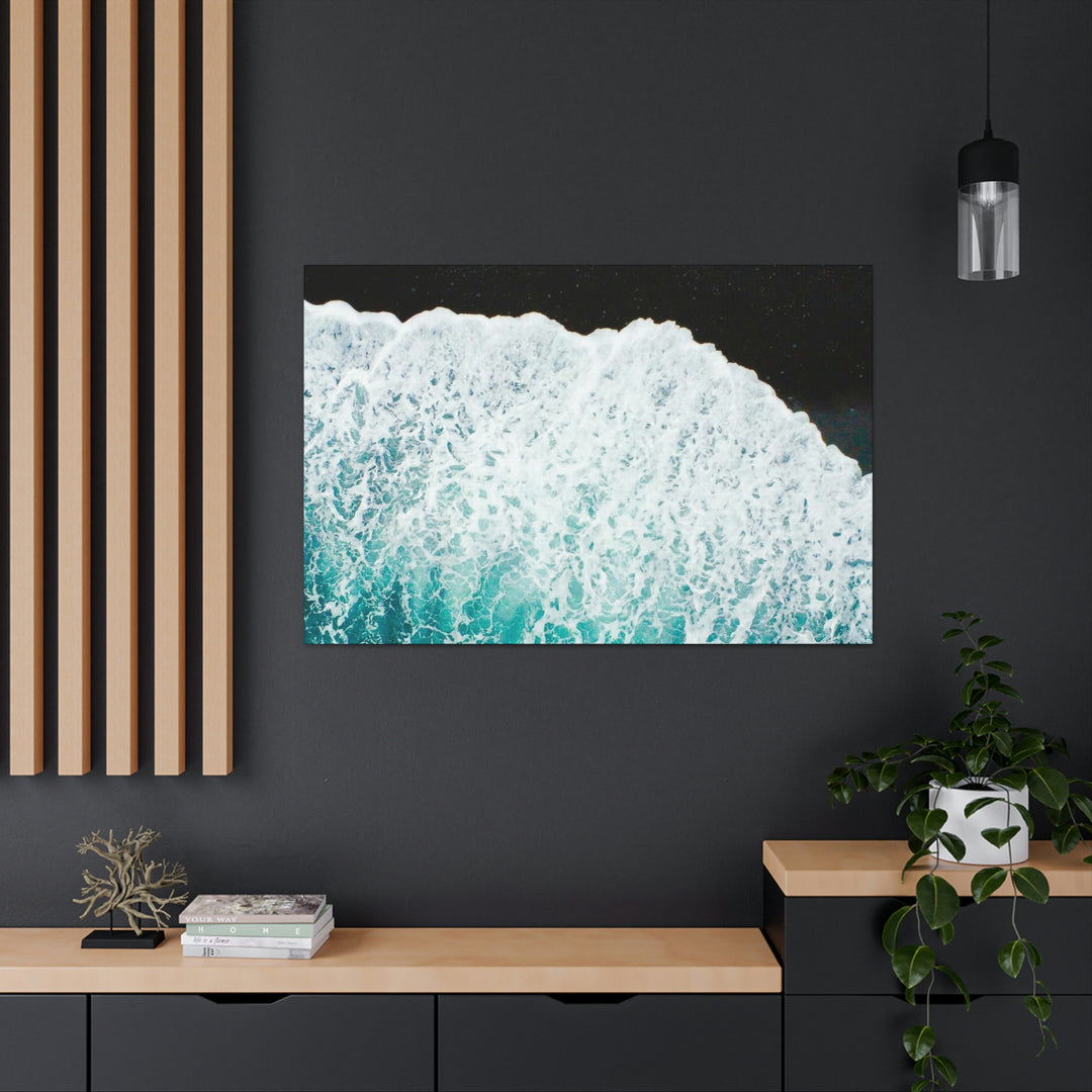 A Wave on Volcanic Sand - Canvas