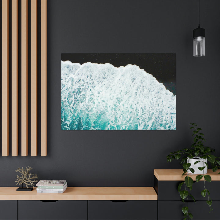 A Wave on Volcanic Sand - Canvas