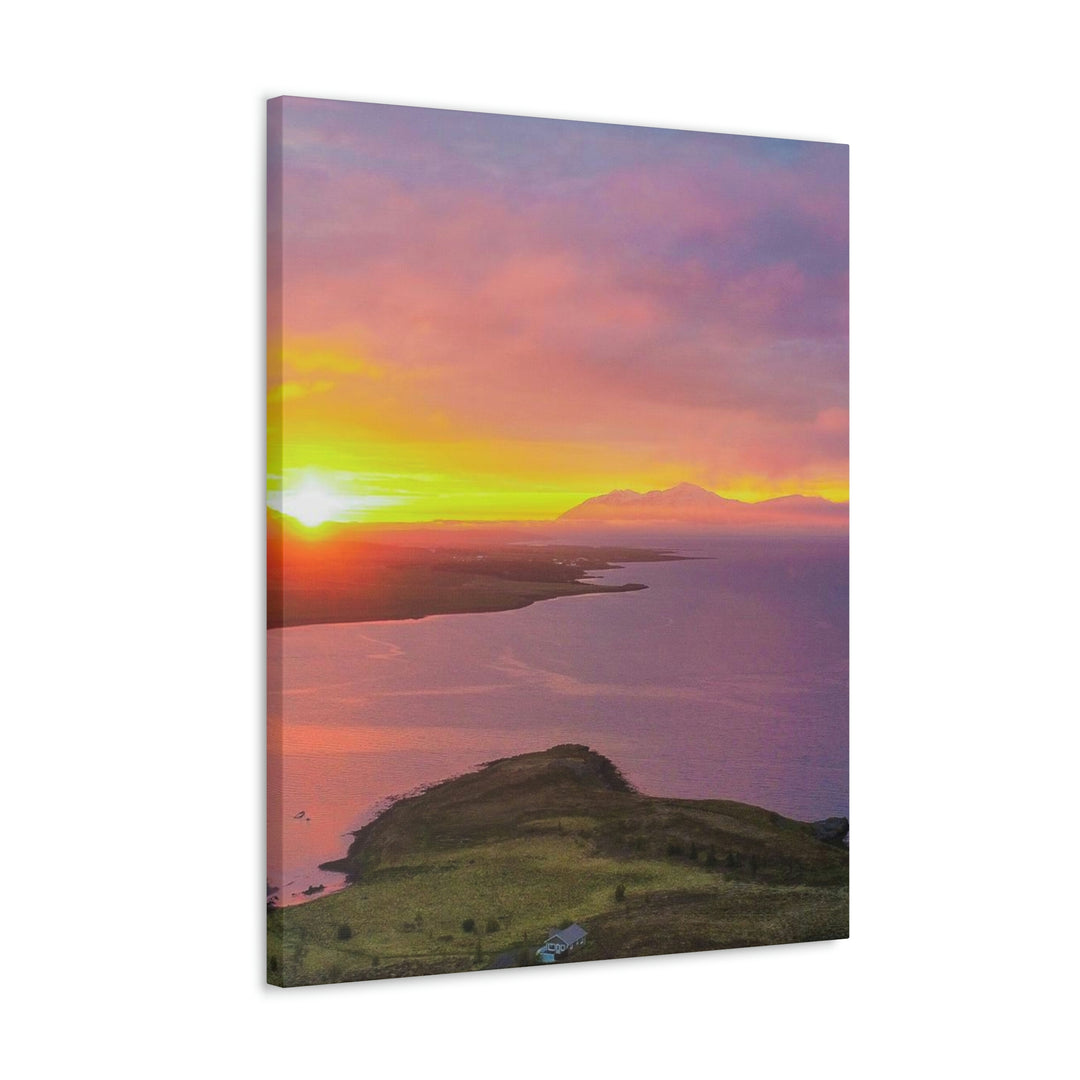 Sunset Over the Fjord Part 1 - Canvas