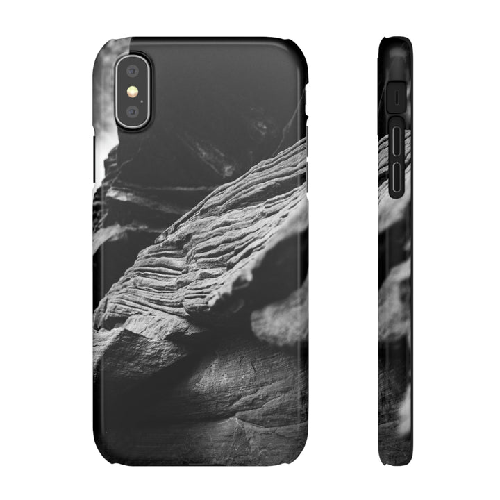 Layers of Rock in Black and White - Phone Case