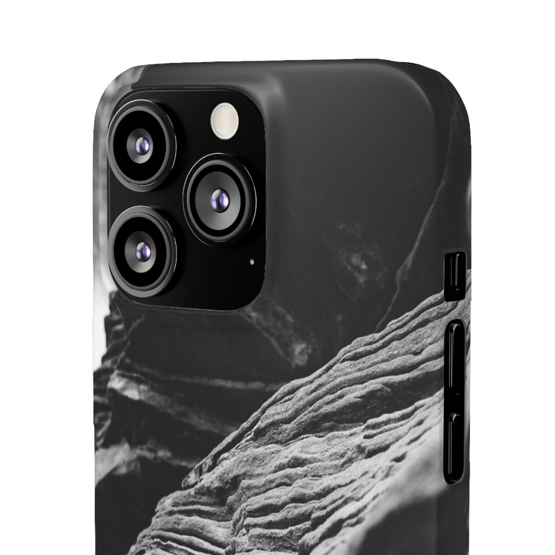 Layers of Rock in Black and White - Phone Case