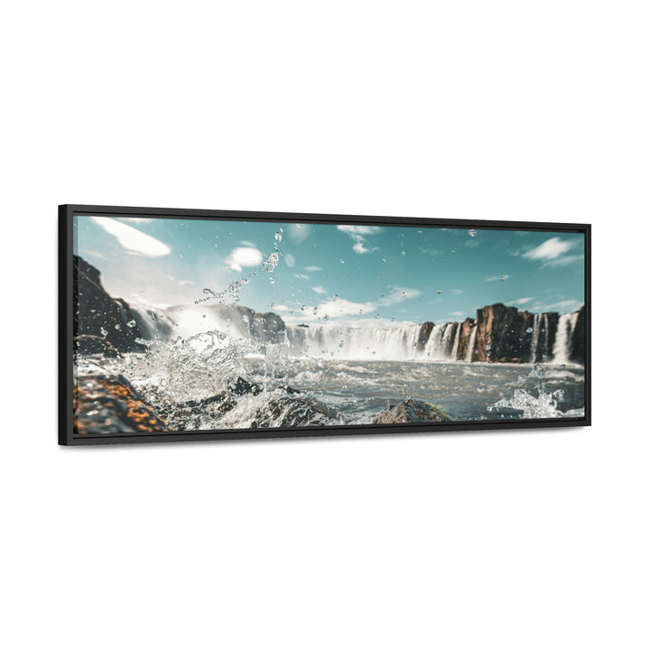 Goðafoss Splash - Canvas with Frame