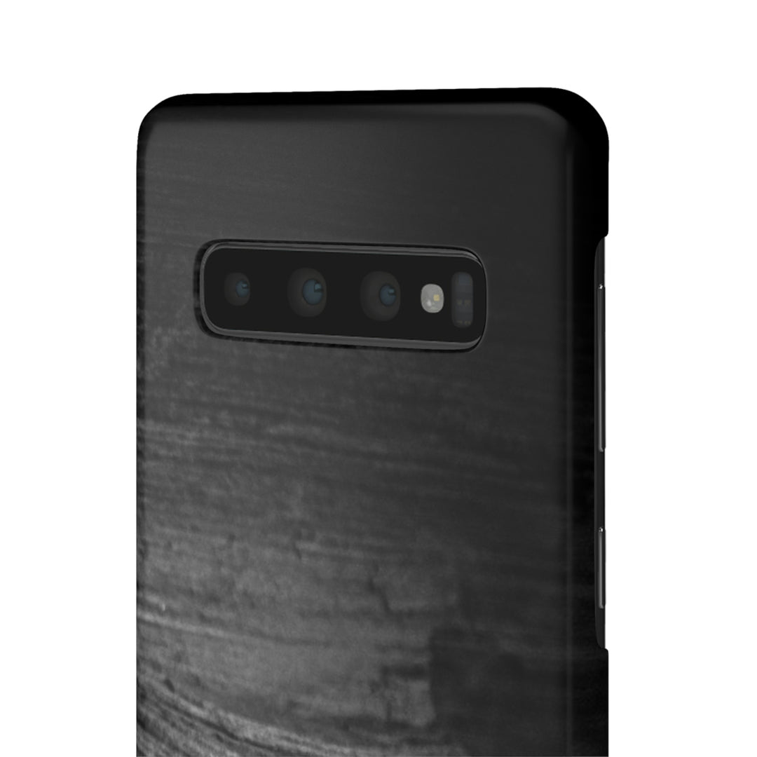 Sedimentary Rock Curves in Black and White - Phone Case