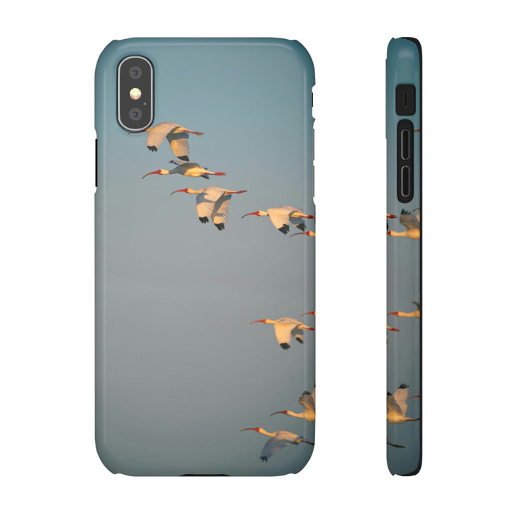 White Ibis in Flight - Phone Case