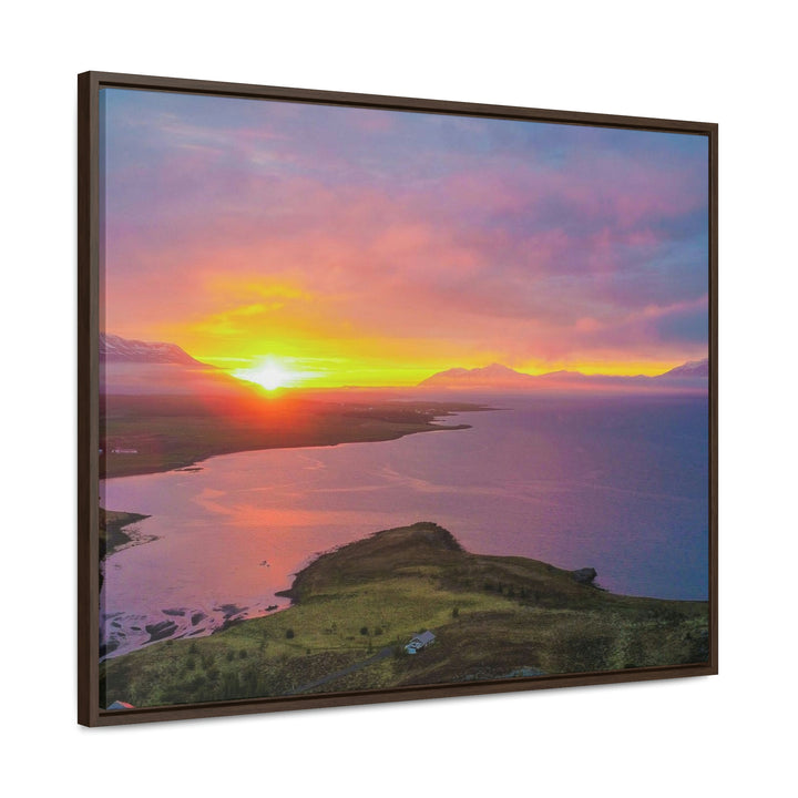 Sunset Over the Fjord Part 1 - Canvas with Frame