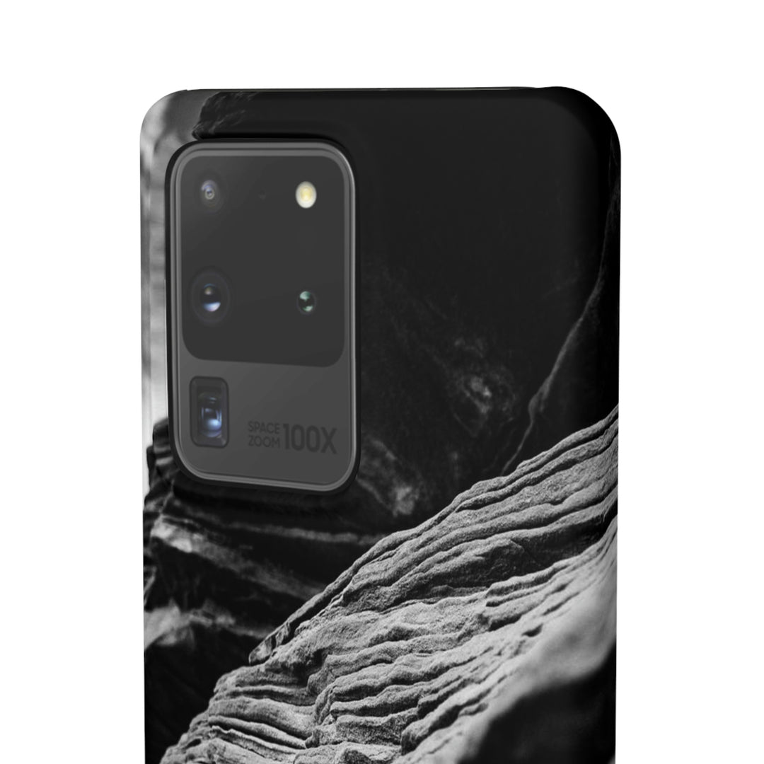 Layers of Rock in Black and White - Phone Case