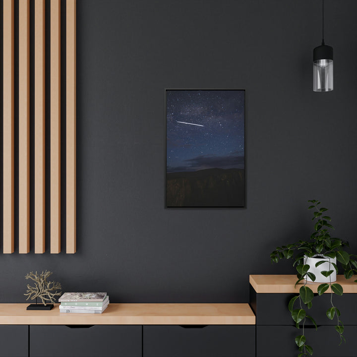 Starlink Above the Canyon - Canvas with Frame