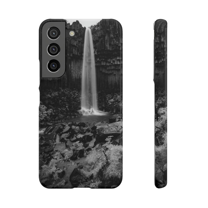 Svartifoss in Black and White - Phone Case