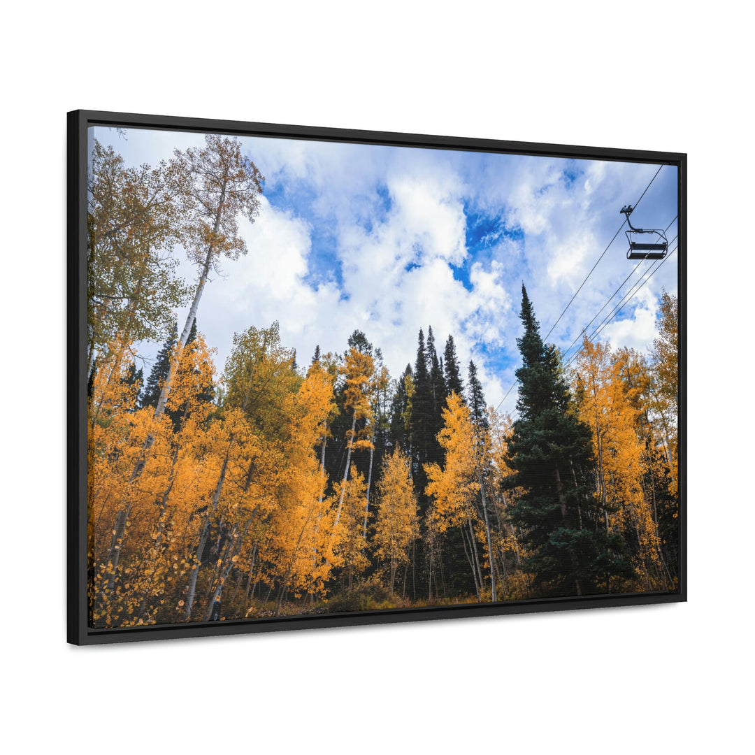 Chairlift in Suspension - Canvas with Frame