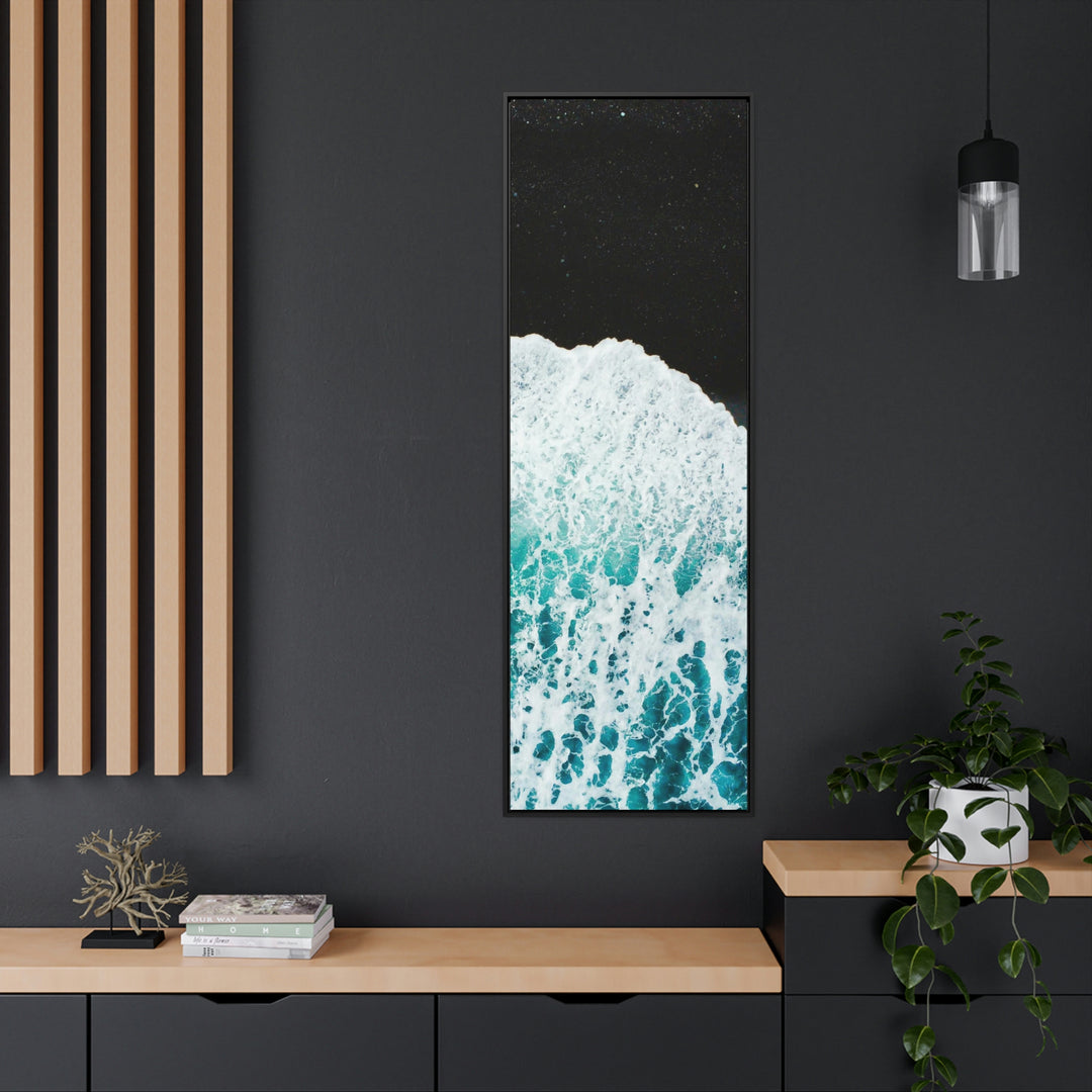 A Wave on Volcanic Sand - Canvas with Frame