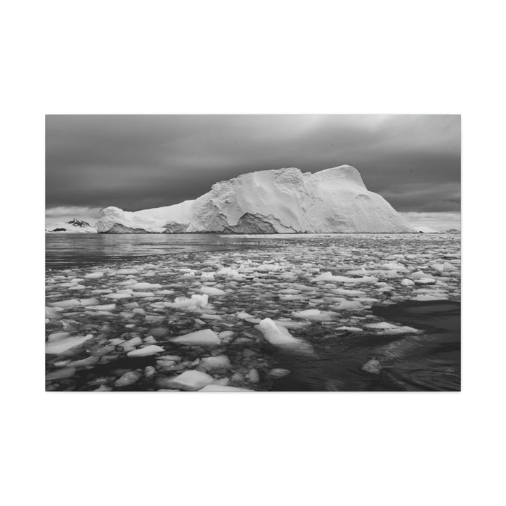 Lane of Ice In Black and White - Canvas