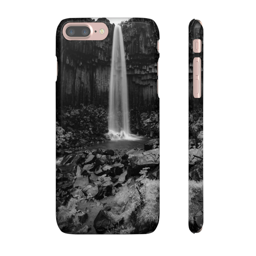 Svartifoss in Black and White - Phone Case