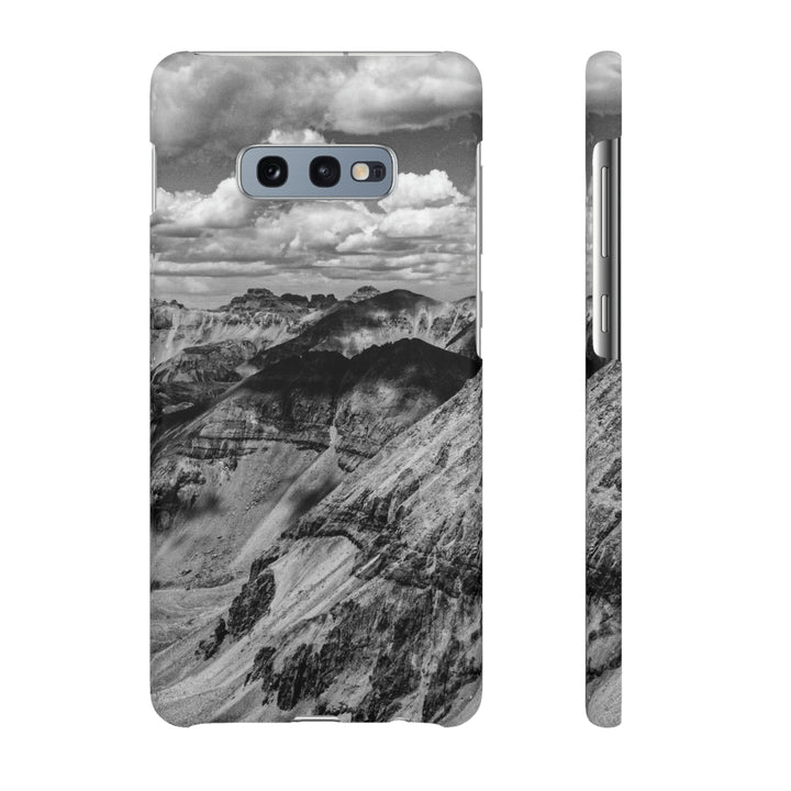 Imogene Pass From the Air in Black and White - Phone Case