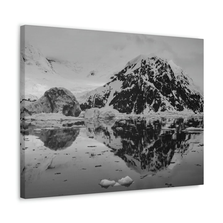 Reflected Calm in Black and White - Canvas