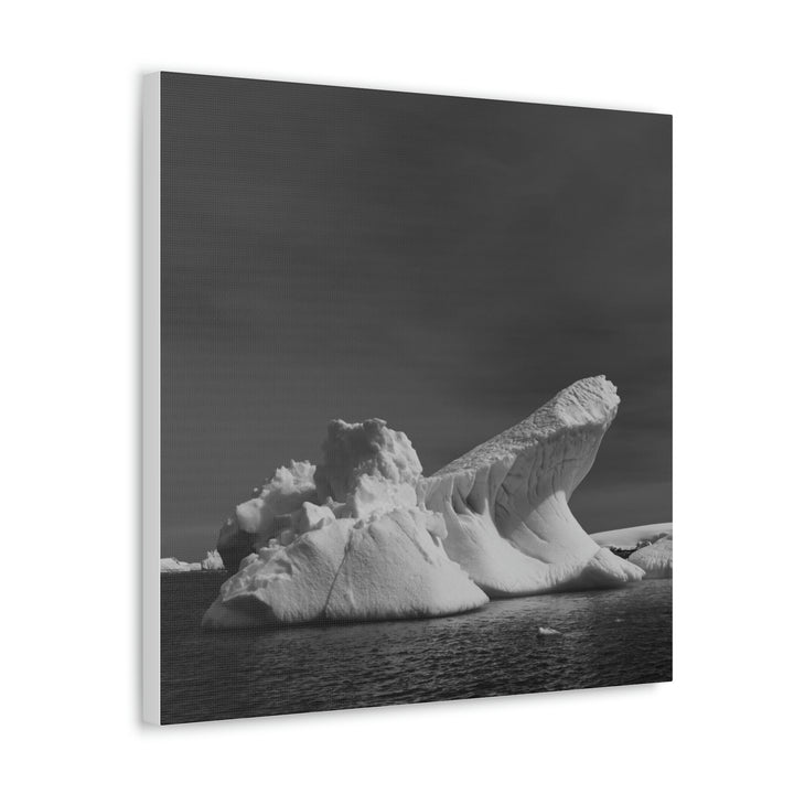 The Angles of an Iceberg in Black and White - Canvas