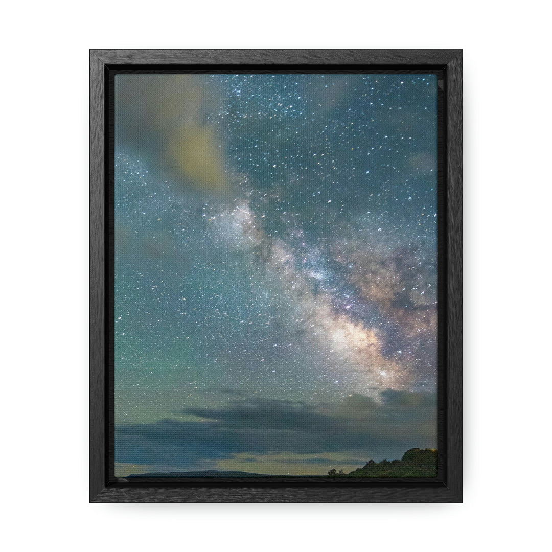 Milky Way Through the Clouds Part 1 - Canvas with Frame