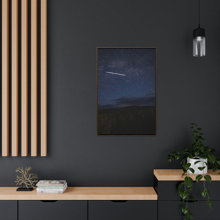 Starlink Above the Canyon - Canvas with Frame