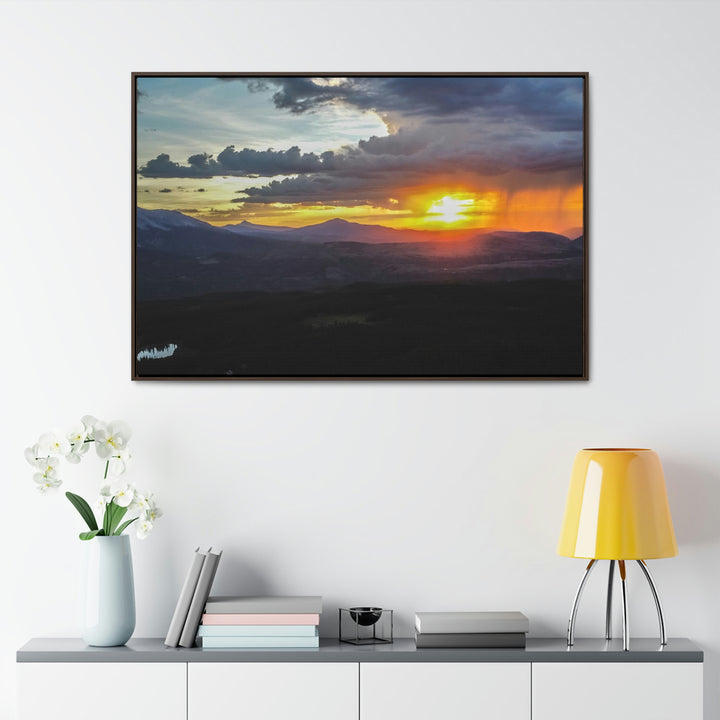 Rainy Sunset - Canvas with Frame