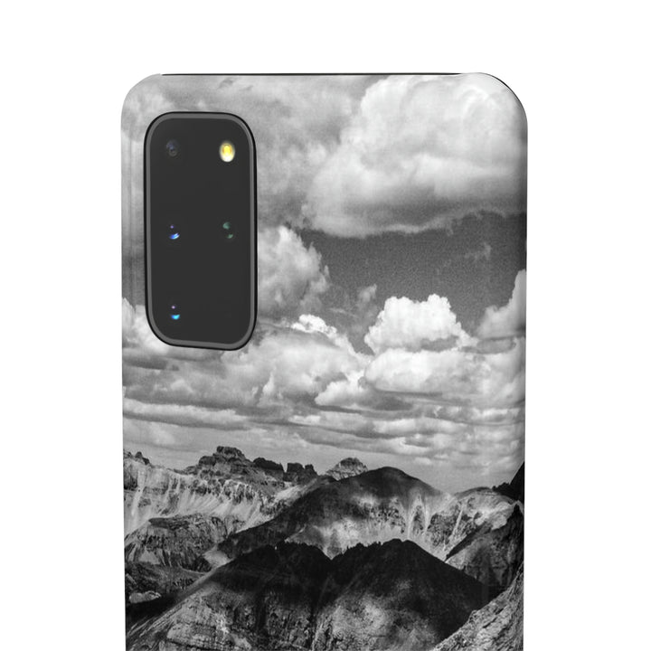 Imogene Pass From the Air in Black and White - Phone Case