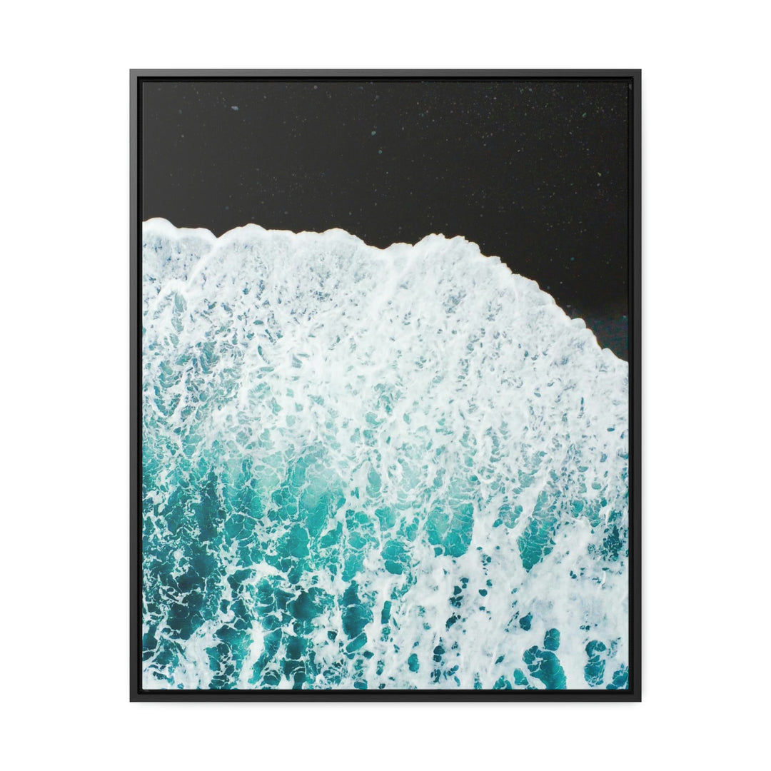 A Wave on Volcanic Sand - Canvas with Frame