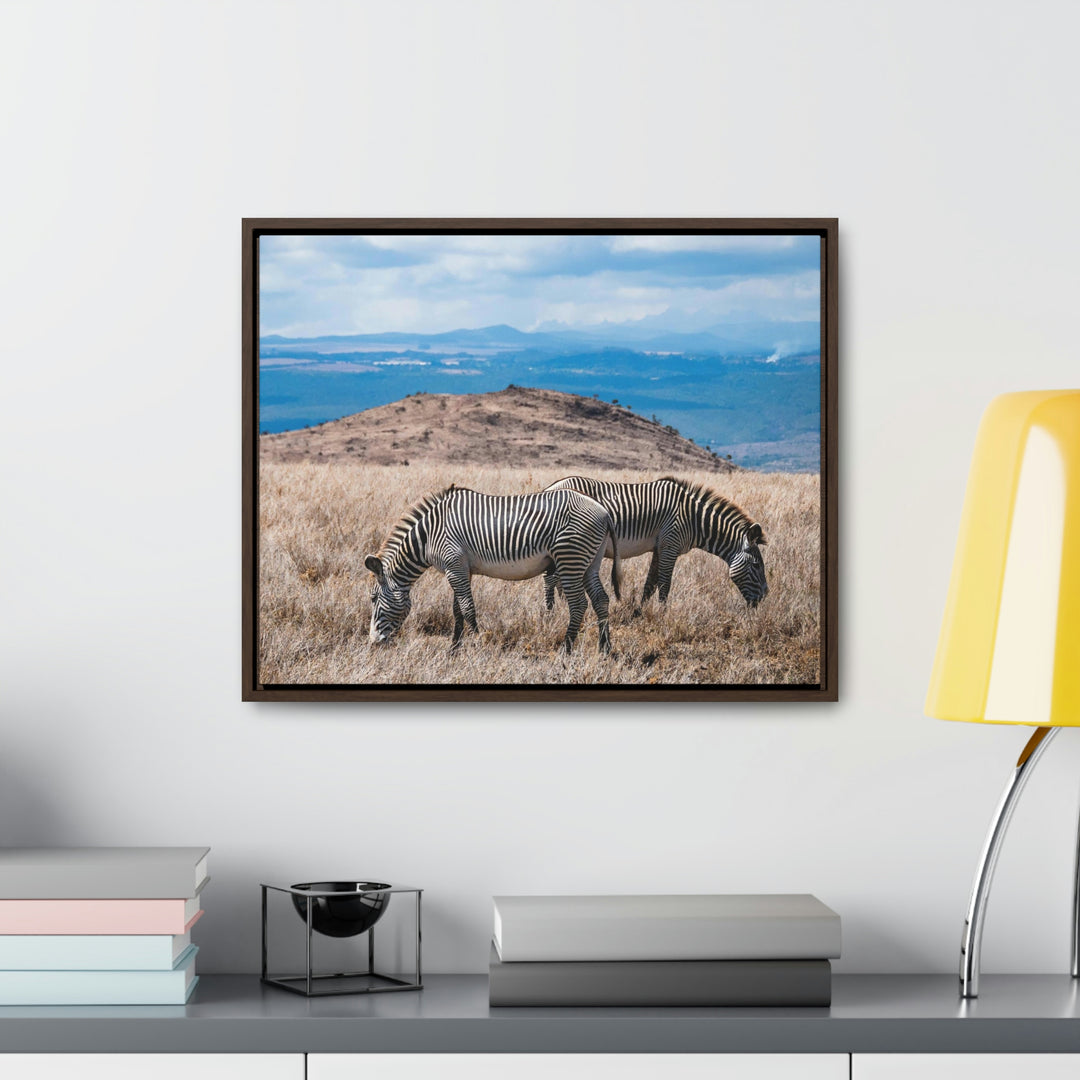 Zebra-Striped Expanse - Canvas With Frame