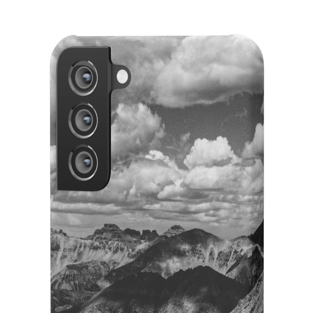 Imogene Pass From the Air in Black and White - Phone Case