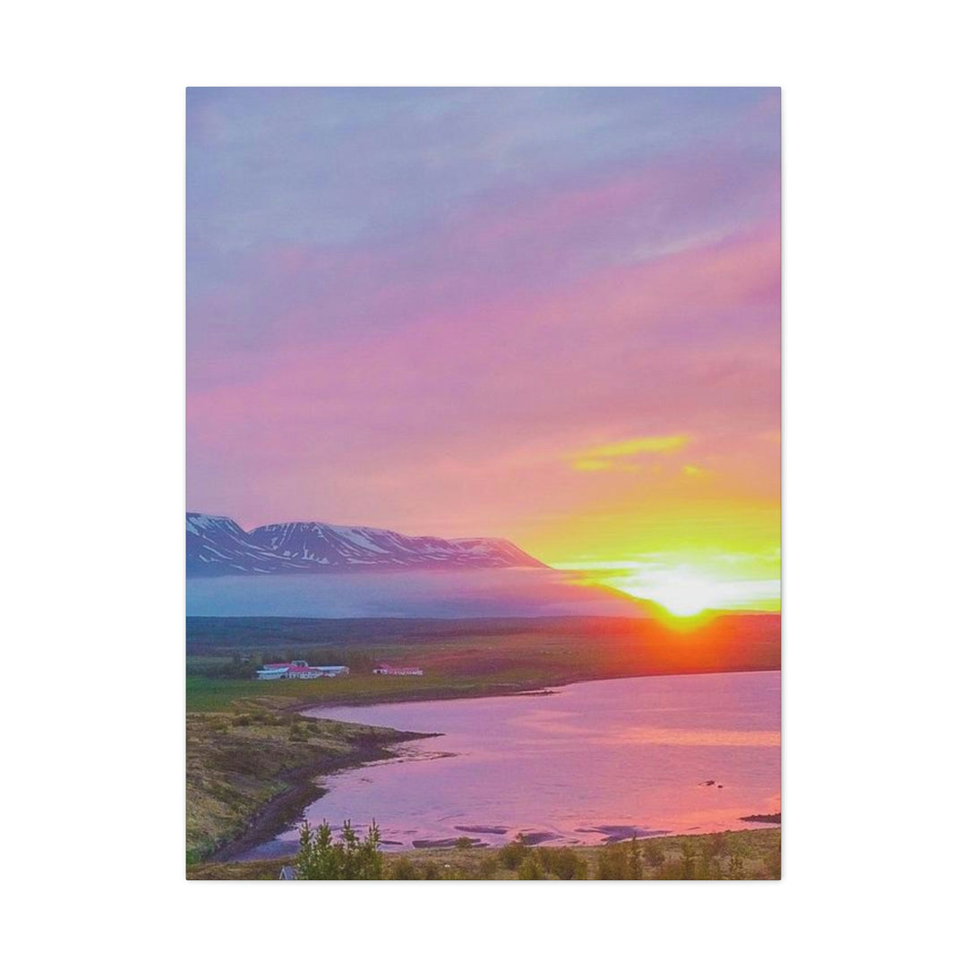 Sunset Over the Fjord Part 2 - Canvas