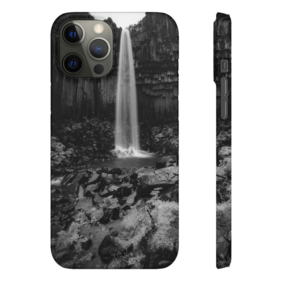 Svartifoss in Black and White - Phone Case