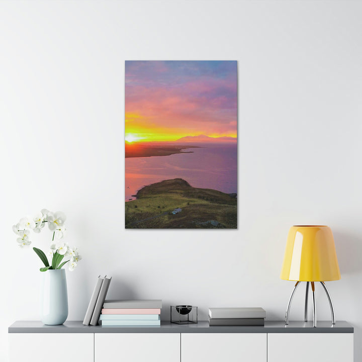 Sunset Over the Fjord Part 1 - Canvas