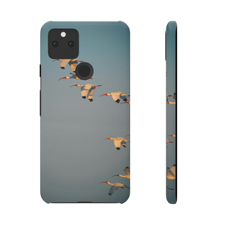 White Ibis in Flight - Phone Case