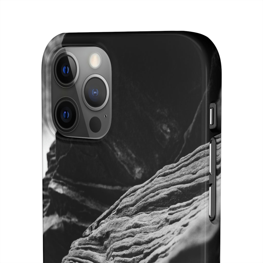 Layers of Rock in Black and White - Phone Case