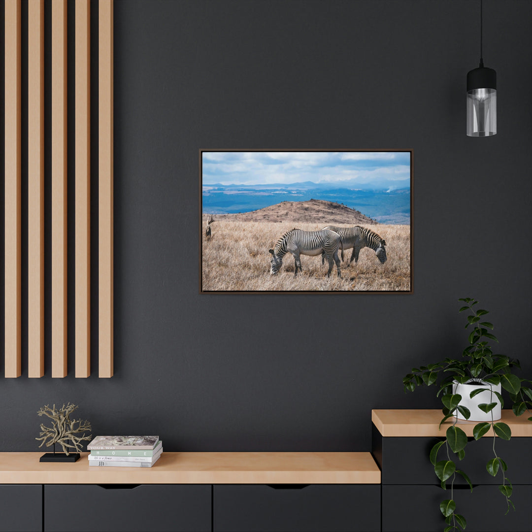 Zebra-Striped Expanse - Canvas With Frame