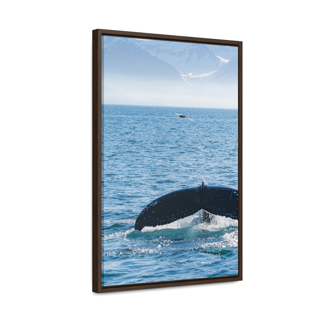 A Whale and A Mountain - Canvas with Frame