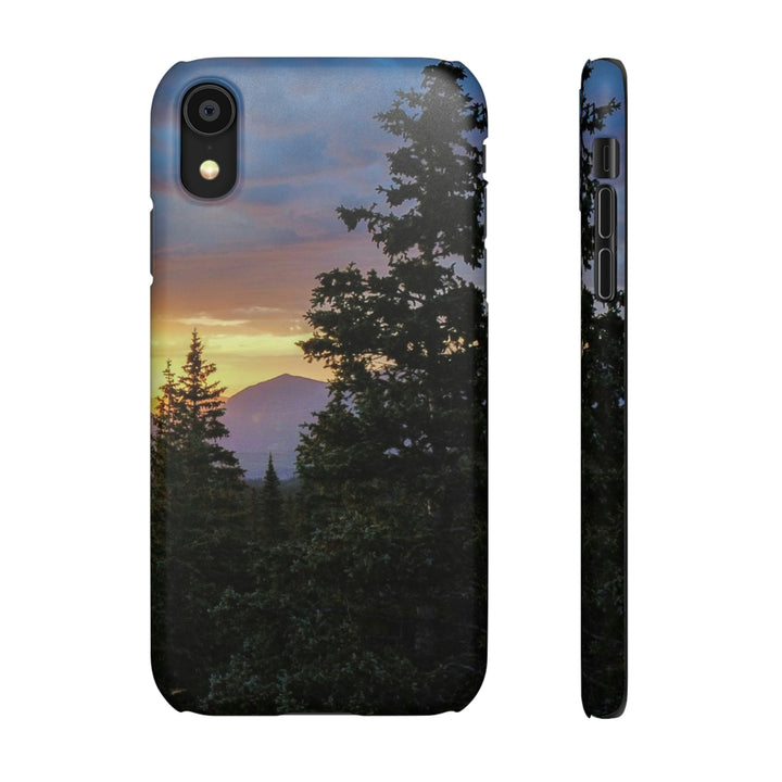 Rainy Sunset Through the Trees - Phone Case