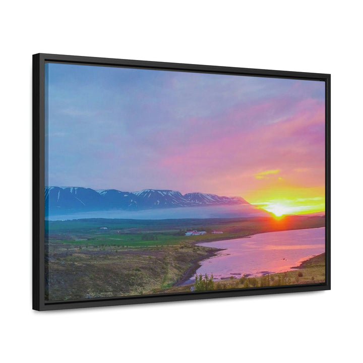 Sunset Over the Fjord Part 2 - Canvas with Frame