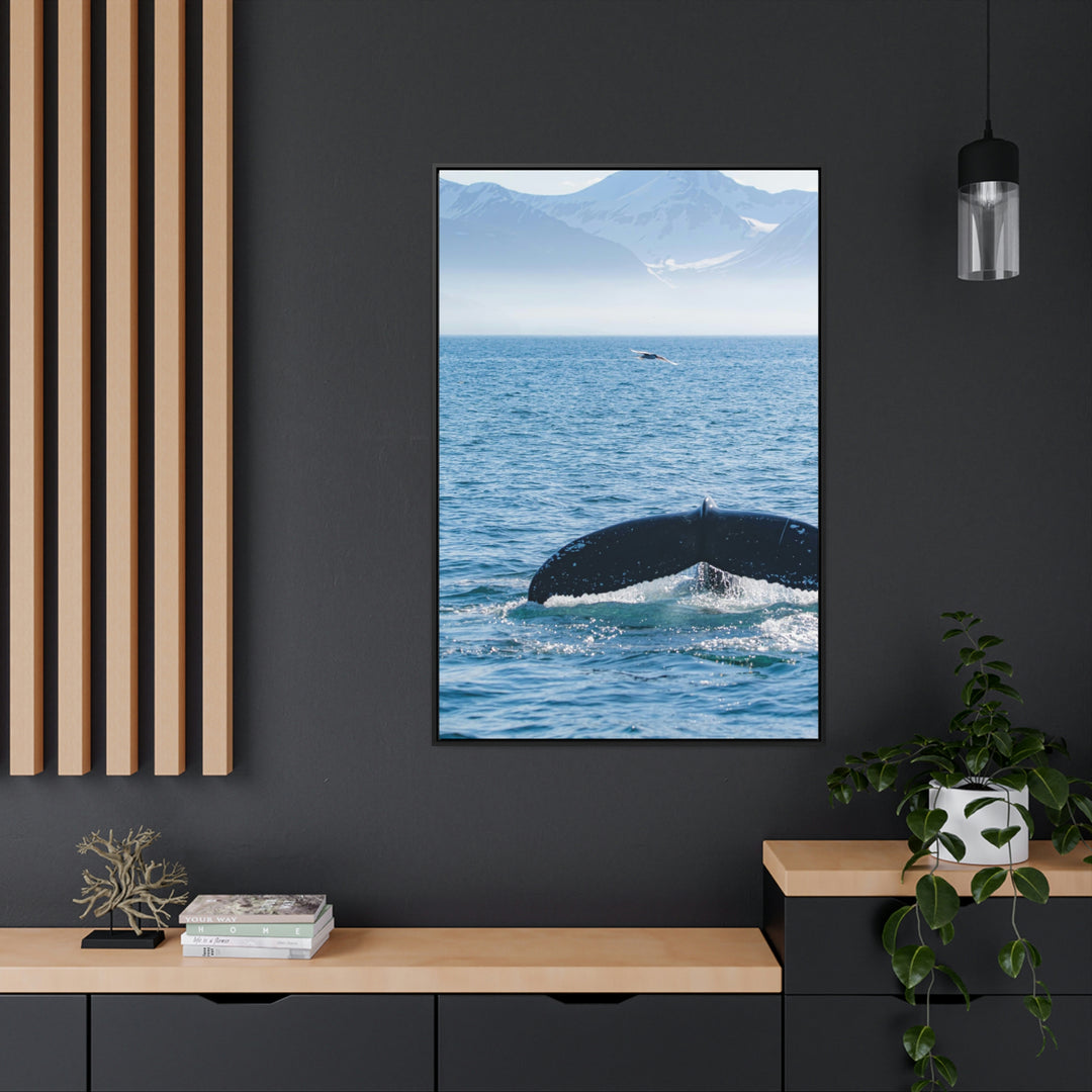 A Whale and A Mountain - Canvas with Frame