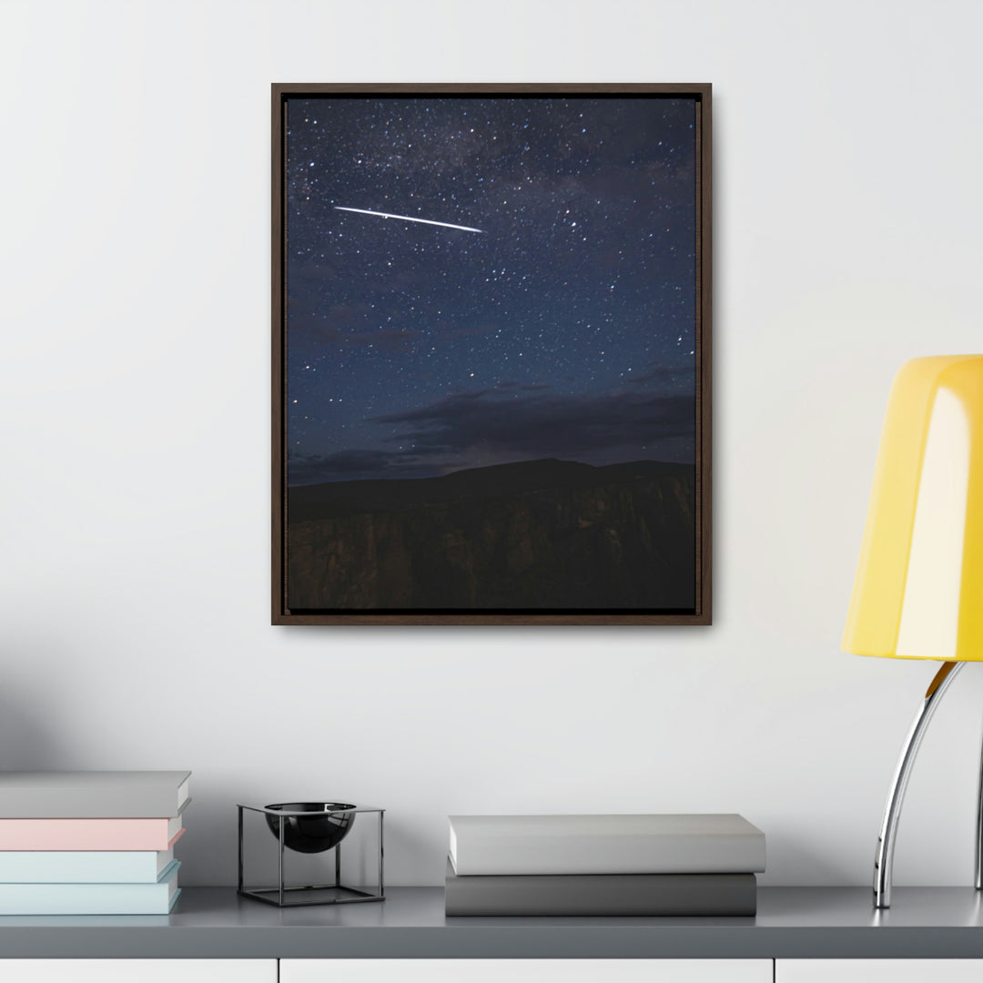 Starlink Above the Canyon - Canvas with Frame