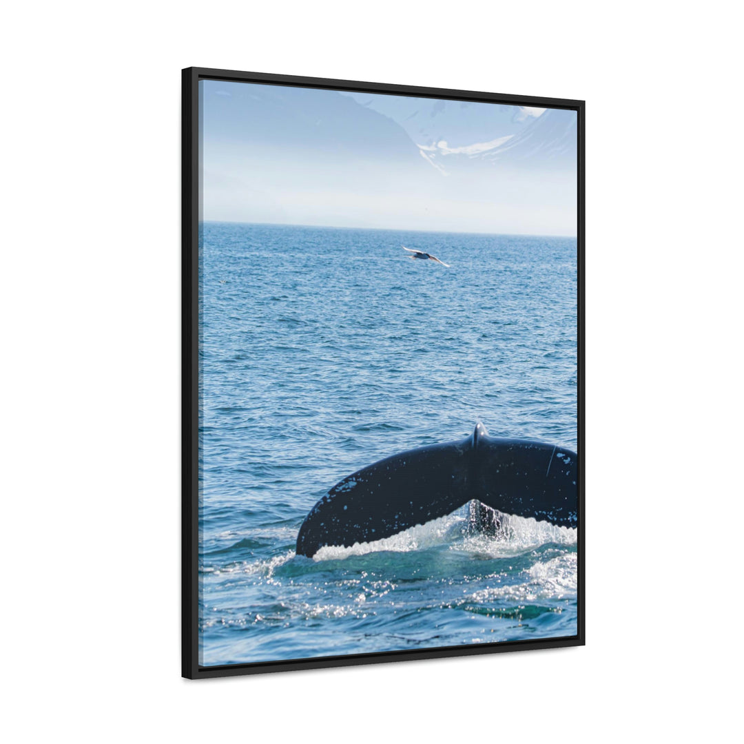 A Whale and A Mountain - Canvas with Frame