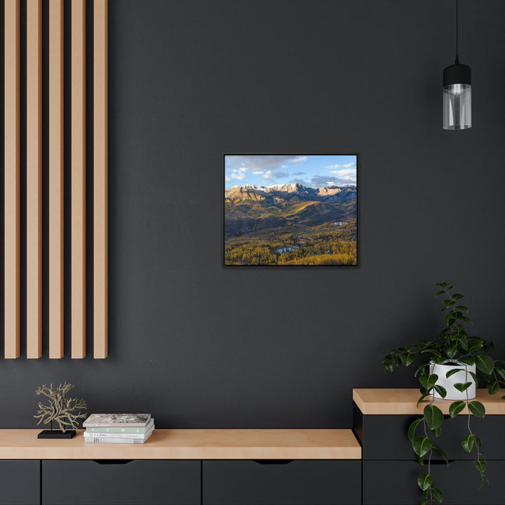 Glowing Mountainside - Canvas with Frame