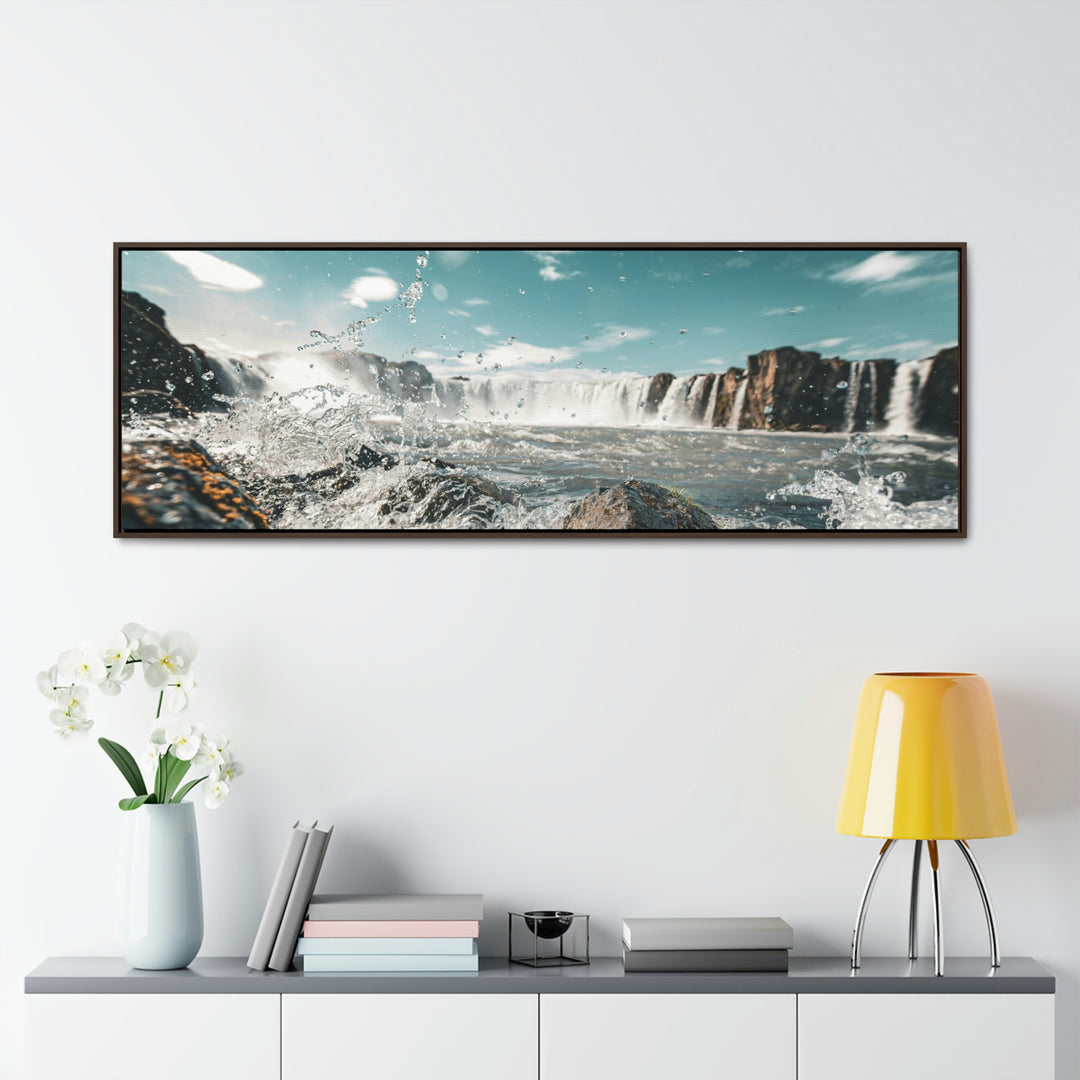 Goðafoss Splash - Canvas with Frame