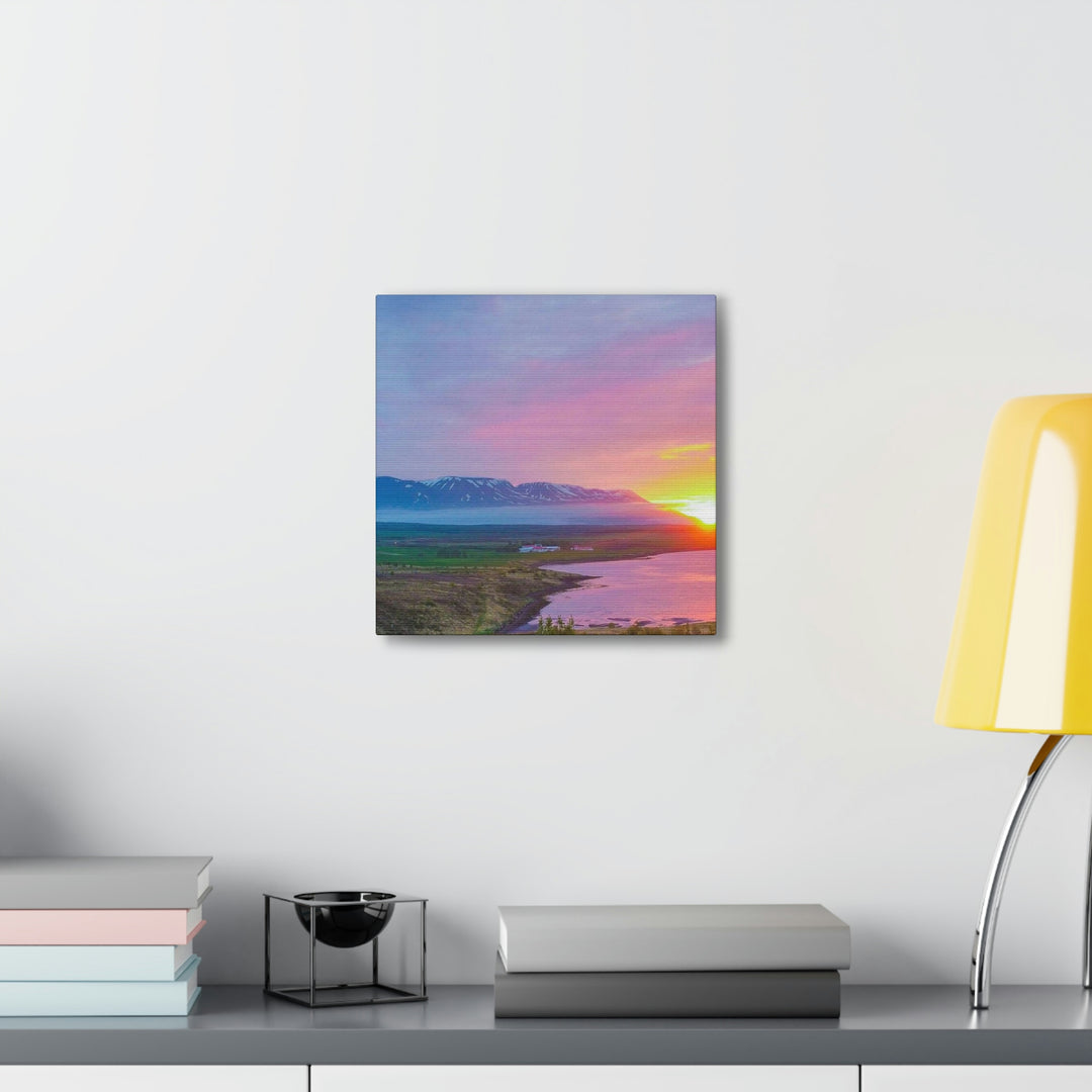 Sunset Over the Fjord Part 2 - Canvas