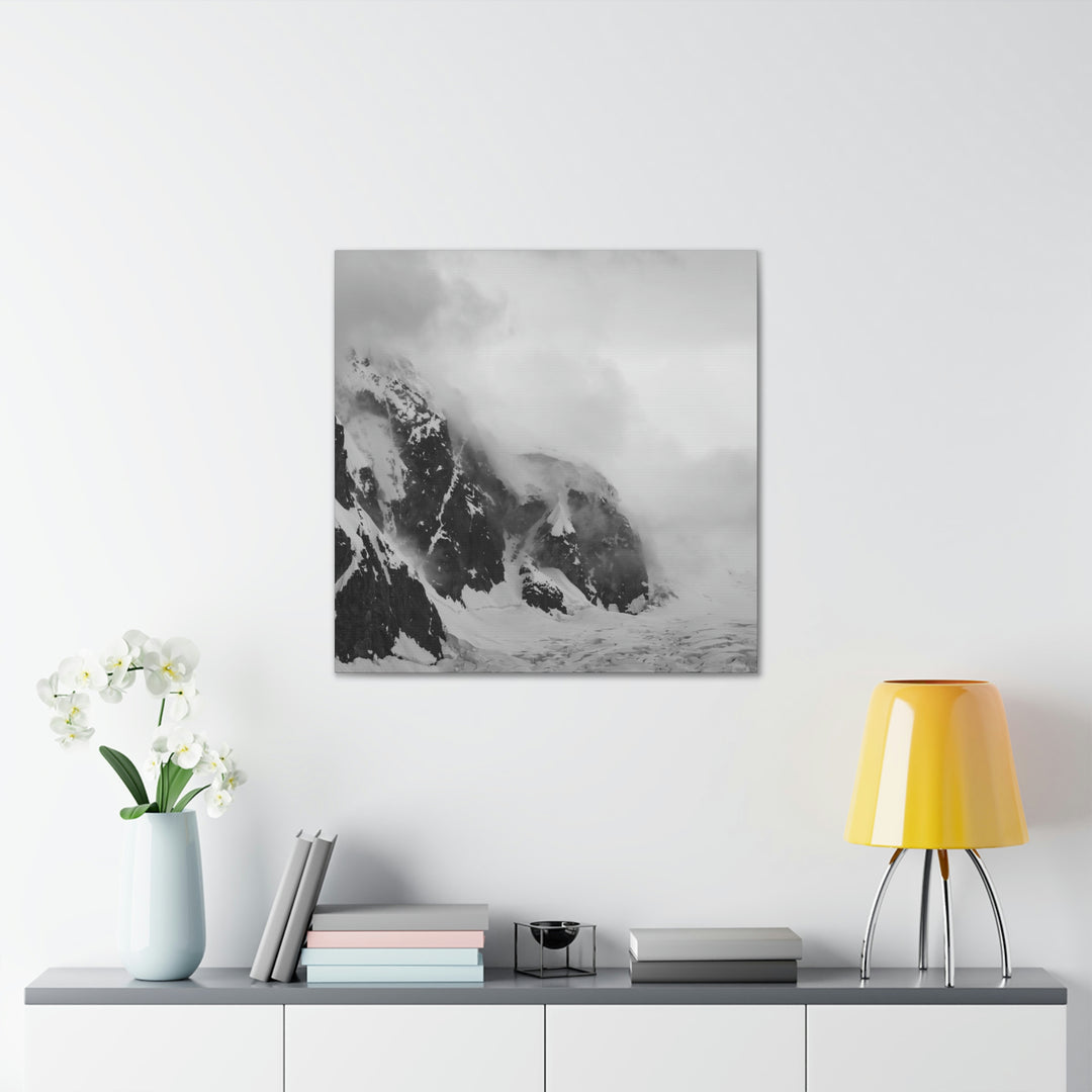 The Mist Descends in Black and White - Canvas